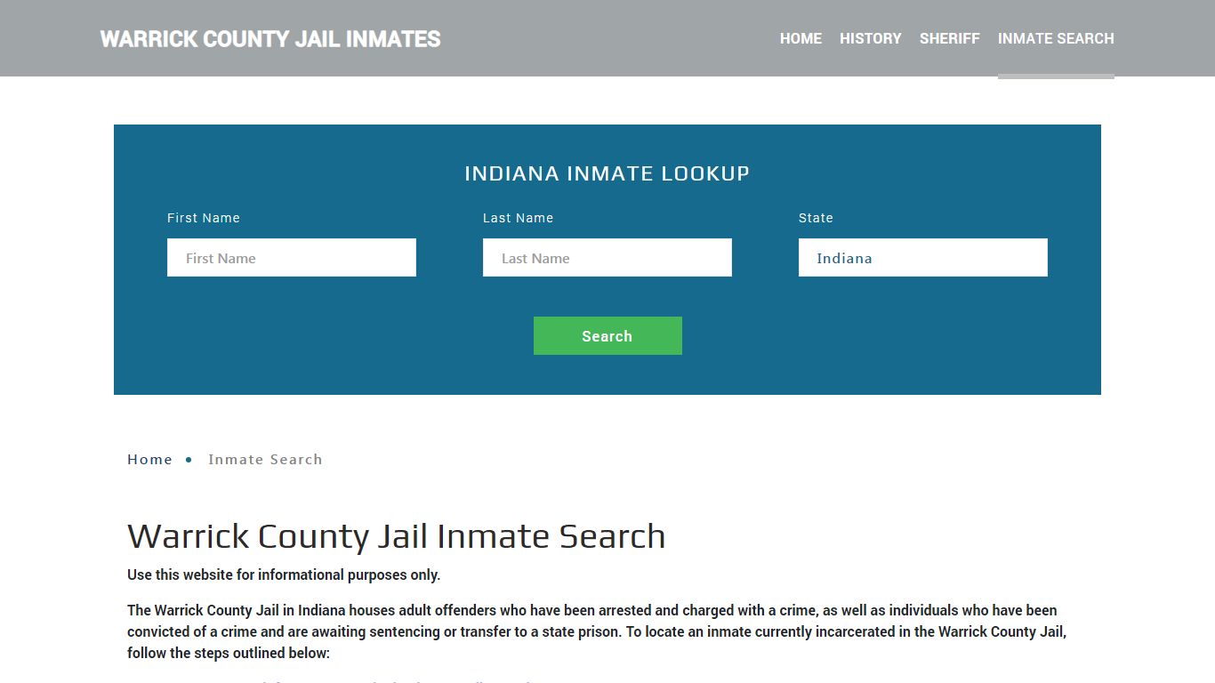 Warrick County, IN Detainee Lookup